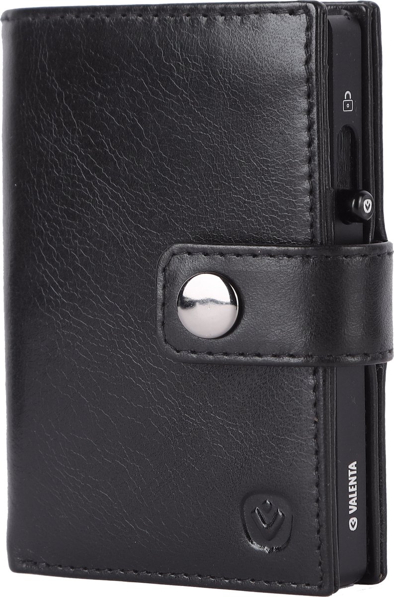 Valenta 2-in-1 MagSafe Portemonnee - Echt Leer - Zwart / Zwart