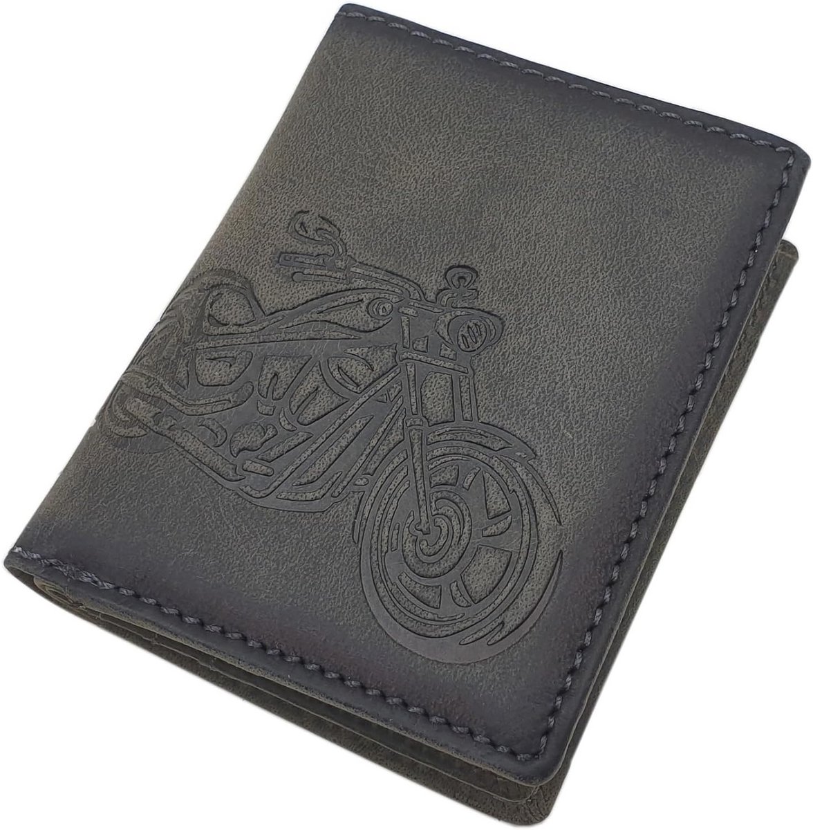 Klein Echt Buffelleer Portemonnee met RFID en NFC Bescherming in Portretformaat