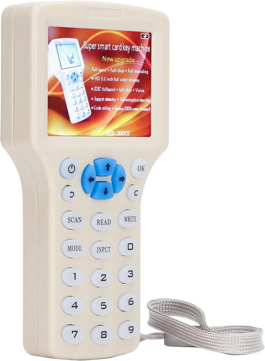 NFC Reader Writer 10 Frequentie Smardcard Duplicator met Kleurenscherm en 30