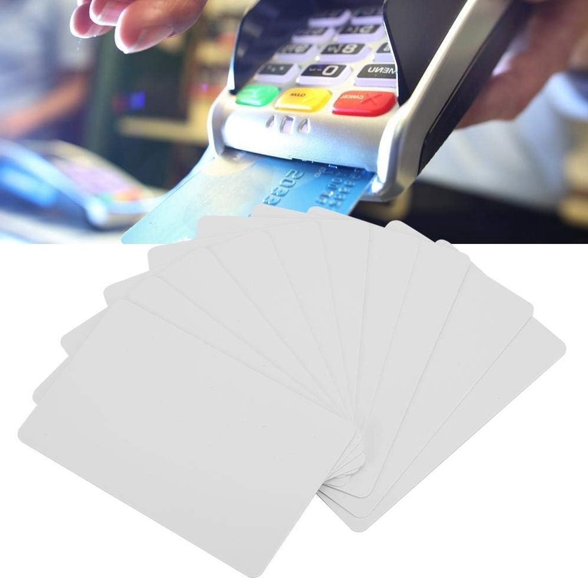 Premium Blank NFC PVC Kaarten - 10 Stuks voor ID Badge Printers, Compatibel met